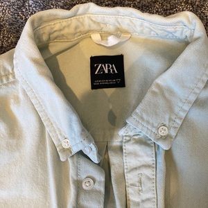 Mint green button down jacket